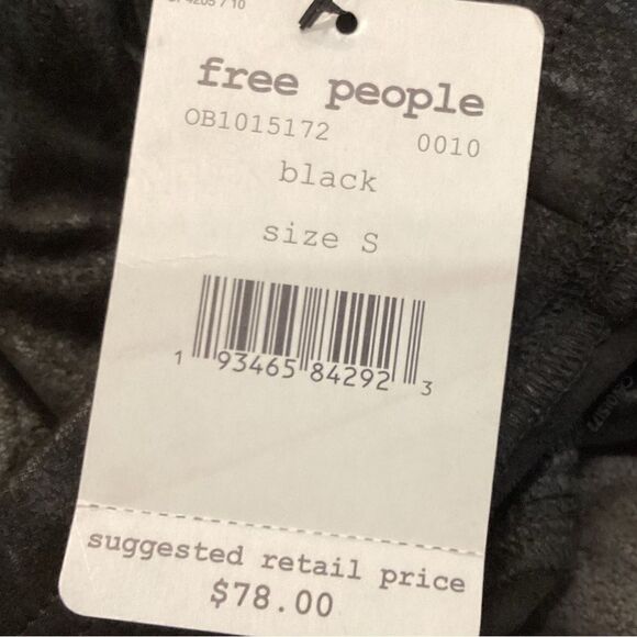 NWT Free People Faux Suede Pants Leggings Size Small Vegan Jegging - Picture 5 of 12